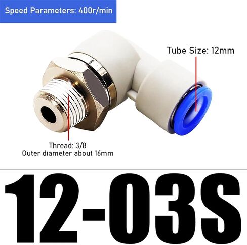 1PCS Pneumatic Fitting Right Angle Elbow High-Speed Rotary Hose Pipe Connector KSL06-M5/08-01S-02S(KSL10-04S) in Saudi Arabia