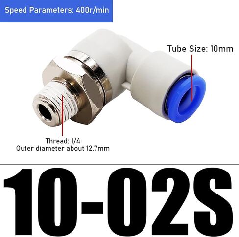 1PCS Pneumatic Fitting Right Angle Elbow High-Speed Rotary Hose Pipe Connector KSL06-M5/08-01S-02S(KSL10-04S) in Saudi Arabia