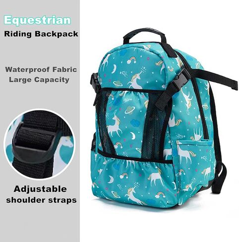 UNISTRENGH Professional Equestrian Backpack with Helmet Holder for Horse Riding, One Bag with Multiple Compartments Carry All Accessories in Saudi Arabia