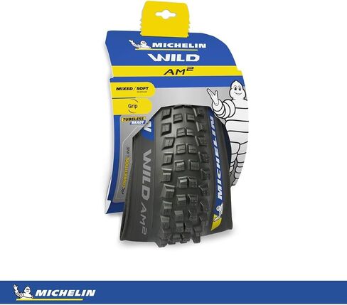 Michelin Wild AM2 Competition Mountain Bike Tyre ، 27.5 "أو 29" ، 2.4 "أو 2.6" ، قابلة للطي ، جاهز للأنبوب ، مركب صمغ-X ، غلاف الجاذبية ، الأسود in Kuwait