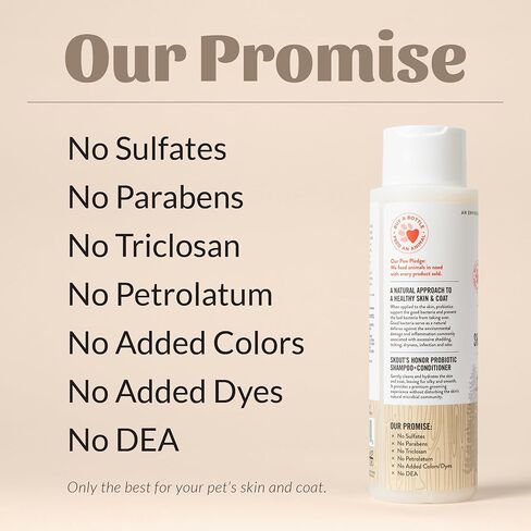 SKOUT'S HONOR: Probiotic Pet Shampoo & Conditioner - 2-in-1 with Avocado Oil - Cleans and Conditions Fur, Supports Pet’s Natural Defenses, PH-Balanced, Sulfate-Free - Lavender - 16 oz. in Saudi Arabia