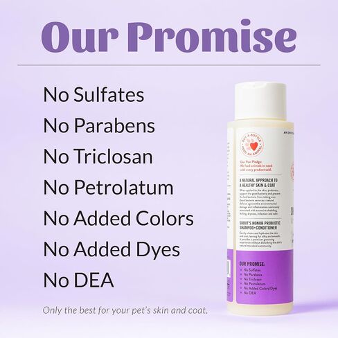 SKOUT'S HONOR: Probiotic Pet Shampoo & Conditioner - 2-in-1 with Avocado Oil - Cleans and Conditions Fur, Supports Pet’s Natural Defenses, PH-Balanced, Sulfate-Free - Lavender - 16 oz. in Saudi Arabia