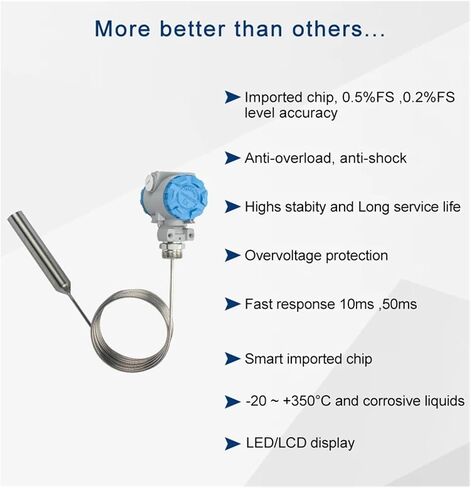 QDY60B Rs485 Output High Temperature Hydrostatic Diesel Fuel Tank Level Sensor Submersible Liquid Level Transmitter(1m Range Rs485) in Saudi Arabia