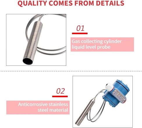 Water Level Sensor High Temperature Diesel Oil Pressure Transmitter 4-20mA 0-10V Liquid Fluid Meter(2mrange 5mcable,RS485Output) in Saudi Arabia