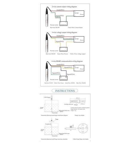 4-20mA Hydrostatic Pool Water Level Transmitter Analog Water Treatment Pressure Level Sensor(30m Range) in Saudi Arabia