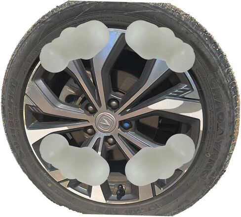 أغطية جذع الصمام المزدوجة للإطارات ، أغطية صمام الإطارات المحكمة الإغلاق ، أغطية صمامات هواء السيليكون مضحك ، عالمي للسيارات ، سيارات الدفع الرباعي ، الدراجات ، الشاحنات ، الدراجات النارية (أسود ، 4 مساءً) in Kuwait