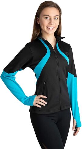 Womens Flow Warm-Up Jacket with ThumbHoles and Full Zipper in Kuwait