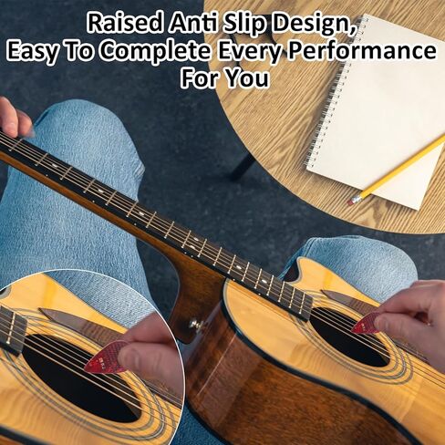 24 Pack Non-slip Guitar Picks, 0.46 0.71 0.96mm Thin Medium Heavy Thickness Variety Colorful Celluloid Plectrums with Picks Holder and Organizer Storage Case for Electric Acoustic Bass Ukulele in Saudi Arabia