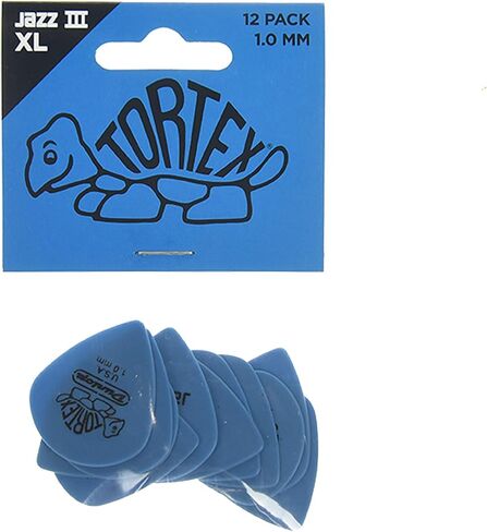 Dunlop Tortex Jazz III XL Blue 1.00mm Player's Pack 3 Pack (36) Bundle in Saudi Arabia
