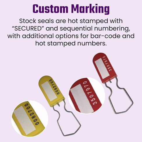 Plastic Padlock Security Seals - Corrosion-Resistant, Eco-Friendly, U.S. Customs Approved (100-Pack, Red) in Saudi Arabia
