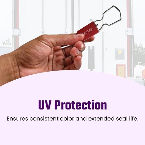 Plastic Padlock Security Seals - Corrosion-Resistant, Eco-Friendly, U.S. Customs Approved (100-Pack, Red) in Saudi Arabia