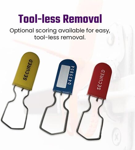 Plastic Padlock Security Seals - Corrosion-Resistant, Eco-Friendly, U.S. Customs Approved (100-Pack, Red) in Saudi Arabia