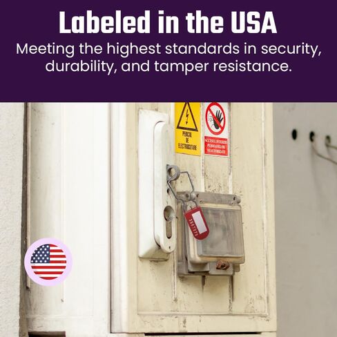 Plastic Padlock Security Seals - Corrosion-Resistant, Eco-Friendly, U.S. Customs Approved (100-Pack, Red) in Saudi Arabia