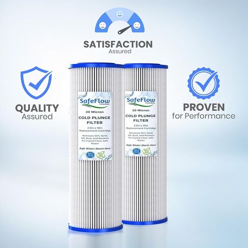 10in Ice Bath Chiller Filters 20 Micron 10" x 2.5" Water Filter Replacement Cartridge – Fits Ice Pod Cold Plunge Water Chiller, Cold Plunge Filters, Water Filter for Cold Plunge (4) in Saudi Arabia