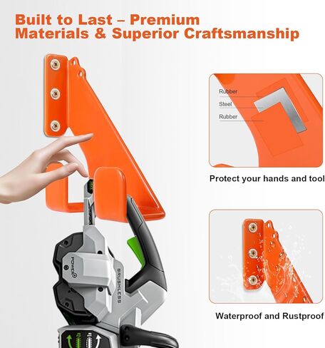 Weedeater Hanger, Heavy Duty Weed Eater Rack Waterproof Garage Organization Trimmer Rack, Garage Storage Tool Organizer for Grass Trimmer, Garden Tools in Kuwait