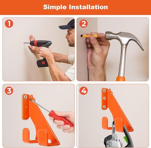 Weedeater Hanger, Heavy Duty Weed Eater Rack Waterproof Garage Organization Trimmer Rack, Garage Storage Tool Organizer for Grass Trimmer, Garden Tools in Kuwait