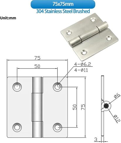 Hinges 304 Stainless Steel Iron1Pcs(Iron) in Kuwait