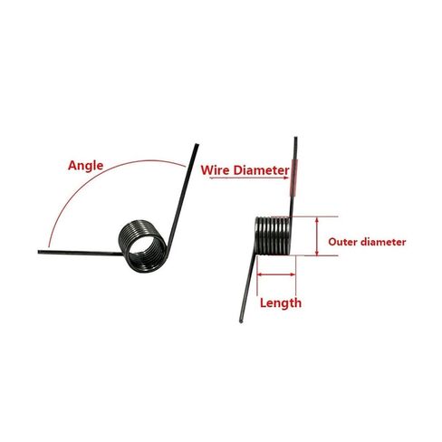 V-Shape Small Torsion Spring, 10PCS Wire Diameter 2.5mm 65Mn Steel Small Helical V-Shaped Torsion Spring Size : 7.5mm(3 laps ) , Style : 12MM_2.5MM(60 D) in Saudi Arabia