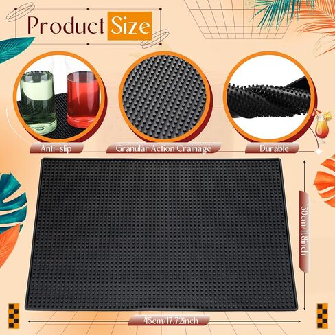 دندات 15 PCS بار ملحقات العلبة 32 أوقية البلاستيك زجاجات طويلة الرقبة مع سرعات الصبغات spouts كبسولات بار الزجاج RIMMER صينية البار البلاستيكية accsities store و dorp منظم للبار in Kuwait