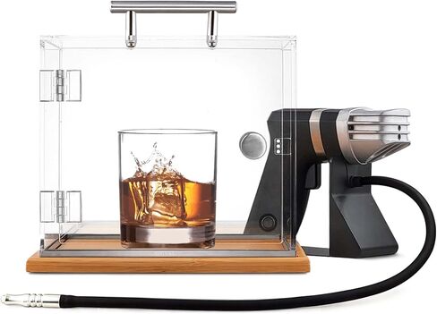 The Smoking Cube - Cocktail Smoker and Smoking Box Kit, Magnetically Removable Display Board, with Wood Chips in Saudi Arabia