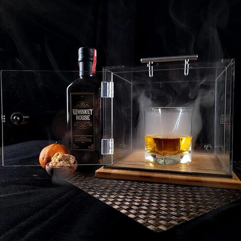 The Smoking Cube - Cocktail Smoker and Smoking Box Kit, Magnetically Removable Display Board, with Wood Chips in Saudi Arabia