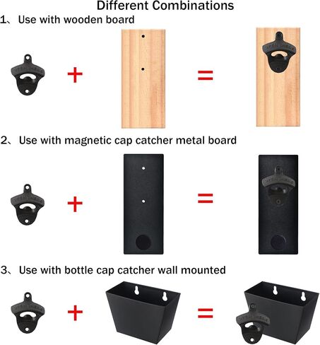 Black Bottle Opener Wall Mounted Cast Iron Beer Cap Opener Mountable in Saudi Arabia