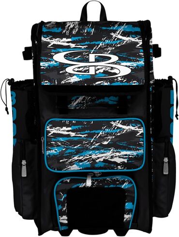 Boombah Superpack Hybrid Rolling Bat Bag - نسخة ذات عجلات وظهرها - حلاقة متعددة الألوان in Saudi Arabia