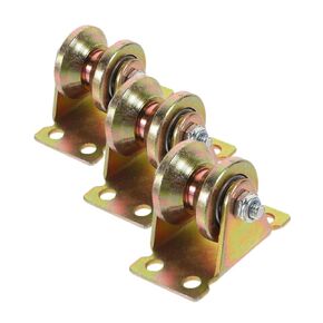GLEAVI 3pcs Heavy-Duty V-Type Track Pulley System Steel Single Pulley Wheel for Lifting and Moving Cords for DIY Projects and Garage Use in Kuwait