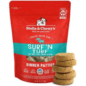 Stella & Chewy’s Freeze Dried Raw Dinner Patties – Grain Free Dog Food, Protein Rich Duck Duck Goose Recipe – 14 oz Bag in Saudi Arabia