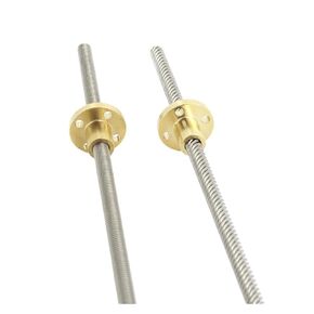 EKWQ-SCREW SCERW STELL BALL SCELT T6 طول المسمار 150 مم الرصاص 1 مم 2 مم 4 مم 6 مم 12 مم مغزل شبه منحرف 1 مم مع الجوز النحاسي (الحجم: الرصاص 6 مم) in Kuwait