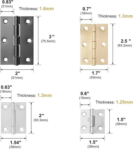 Stainless Steel Hinge 270 Degree Folding 2Pcs(Silver 63.2mm 2pcs) in Saudi Arabia