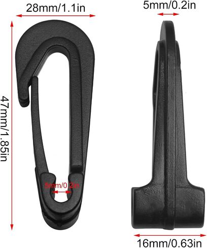 Car Trunk Mesh Pocket Hooks Multi وظيفية مفتوحة البلاستيك علامة 5 ملم رأس واحد المفاجئة قفازات التخييم مرنة مضادة in Saudi Arabia