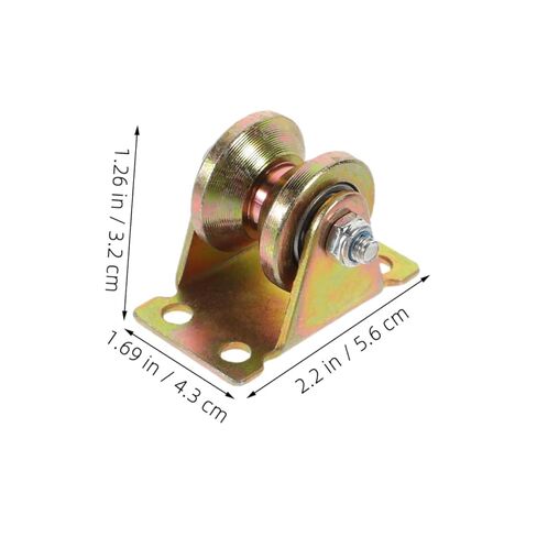 GLEAVI 3pcs Heavy-Duty V-Type Track Pulley System Steel Single Pulley Wheel for Lifting and Moving Cords for DIY Projects and Garage Use in Kuwait