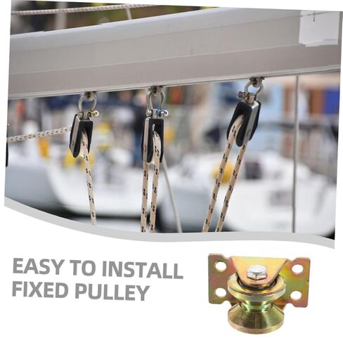 GLEAVI 3pcs Heavy-Duty V-Type Track Pulley System Steel Single Pulley Wheel for Lifting and Moving Cords for DIY Projects and Garage Use in Kuwait