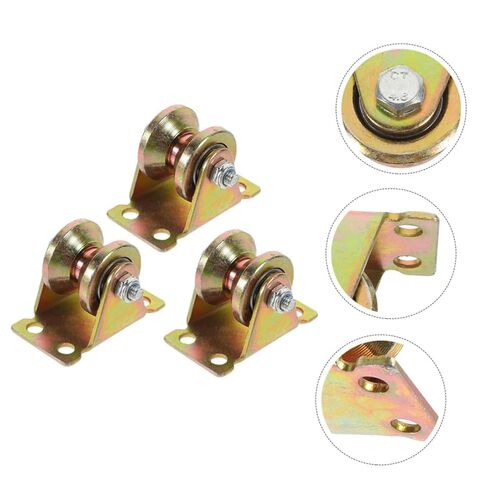 GLEAVI 3pcs Heavy-Duty V-Type Track Pulley System Steel Single Pulley Wheel for Lifting and Moving Cords for DIY Projects and Garage Use in Kuwait
