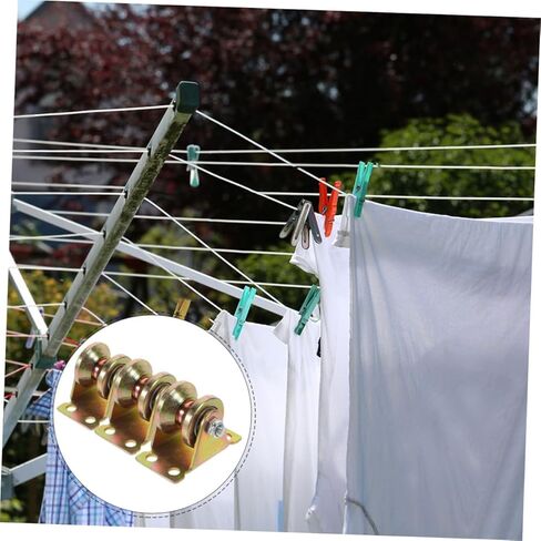 GLEAVI 3pcs Heavy-Duty V-Type Track Pulley System Steel Single Pulley Wheel for Lifting and Moving Cords for DIY Projects and Garage Use in Kuwait