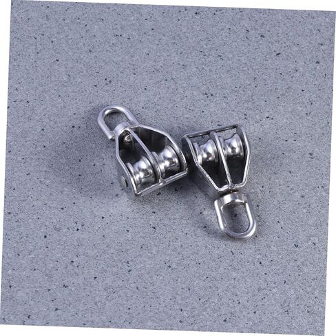 Homoyoyo Heavy Duty Stainless Steel Pulley Dual Sheaved Size 35kg Load Easy to Assemble in Kuwait