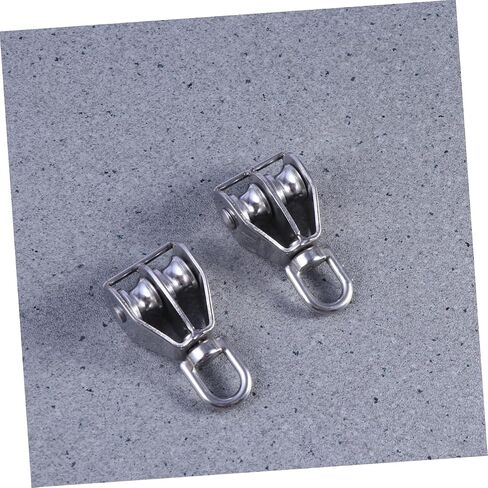 Homoyoyo Heavy Duty Stainless Steel Pulley Dual Sheaved Size 35kg Load Easy to Assemble in Kuwait
