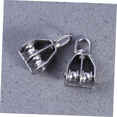 Homoyoyo Heavy Duty Stainless Steel Pulley Dual Sheaved Size 35kg Load Easy to Assemble in Kuwait