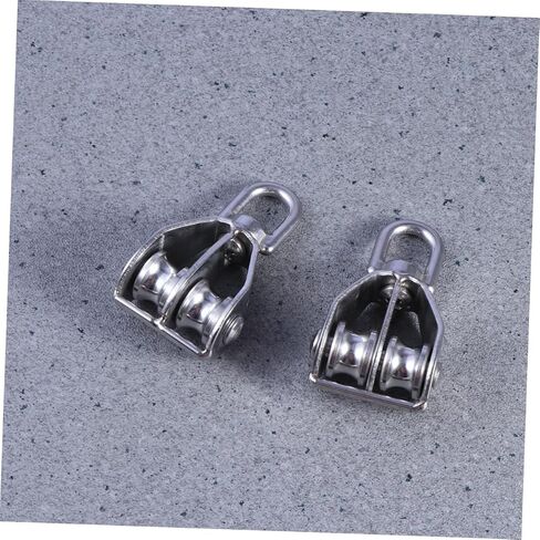 Homoyoyo Heavy Duty Stainless Steel Pulley Dual Sheaved Size 35kg Load Easy to Assemble in Kuwait