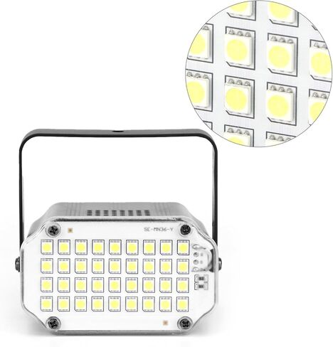 Qwork Halloween White LED Light Light ، 36 LED Super Bright ، وأنماط فلاش تفعيل و Auto Auto ، و 2 PCS ، وإسكان الألومنيوم ، مثالي للحفلات الداخلية والخارجية in Saudi Arabia