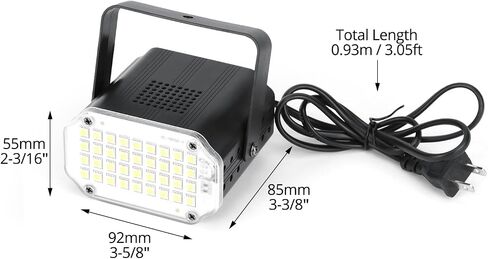 Qwork Halloween White LED Light Light ، 36 LED Super Bright ، وأنماط فلاش تفعيل و Auto Auto ، و 2 PCS ، وإسكان الألومنيوم ، مثالي للحفلات الداخلية والخارجية in Saudi Arabia