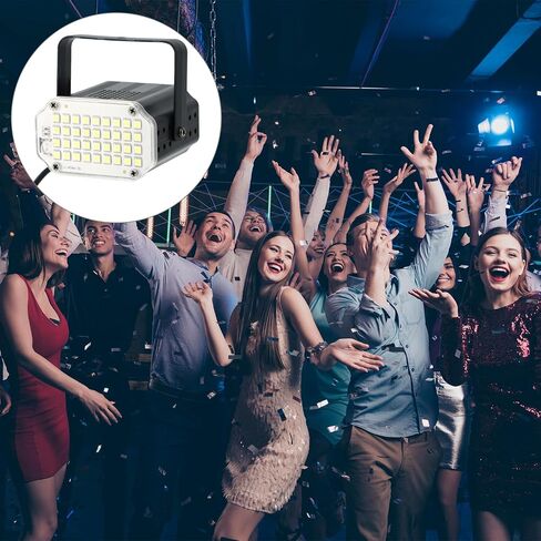 Qwork Halloween White LED Light Light ، 36 LED Super Bright ، وأنماط فلاش تفعيل و Auto Auto ، و 2 PCS ، وإسكان الألومنيوم ، مثالي للحفلات الداخلية والخارجية in Saudi Arabia