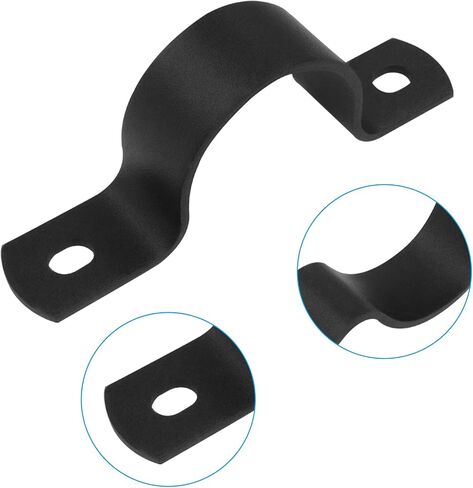 12pcs حزام أنبوب أسود ، 1/2 بوصة مشبك القناة الصلبة أنابيب معدنية ، قوس ثقب U ثقب لتثبيت الأنابيب/السباكين (القطر الداخلي: 2 سم) in Kuwait