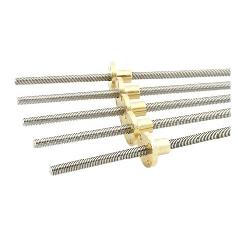 EKWQ-SCREW SCERW STELL BALL SCELT T6 طول المسمار 150 مم الرصاص 1 مم 2 مم 4 مم 6 مم 12 مم مغزل شبه منحرف 1 مم مع الجوز النحاسي (الحجم: الرصاص 6 مم) in Kuwait