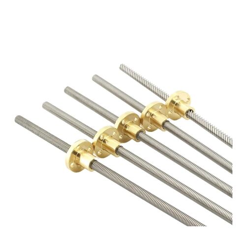 EKWQ-SCREW SCERW STELL BALL SCELT T6 طول المسمار 150 مم الرصاص 1 مم 2 مم 4 مم 6 مم 12 مم مغزل شبه منحرف 1 مم مع الجوز النحاسي (الحجم: الرصاص 6 مم) in Kuwait