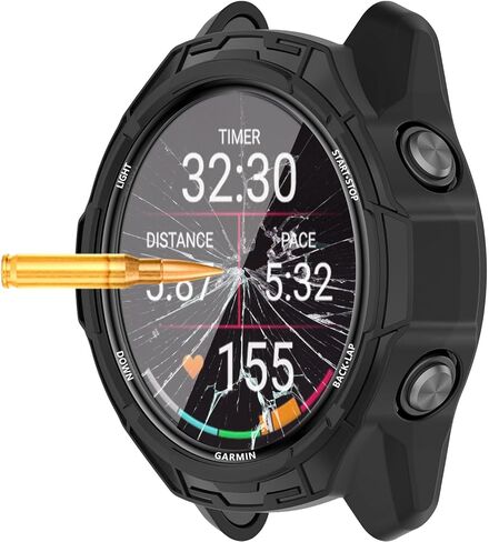 [1+4 Pack] Case with PMMA Screen Protector Compatible with Garmin Forerunner 570 42MM, Bumper Full Coverage Protective Soft Cases Face Cover for Forerunner 570 42MM in Saudi Arabia