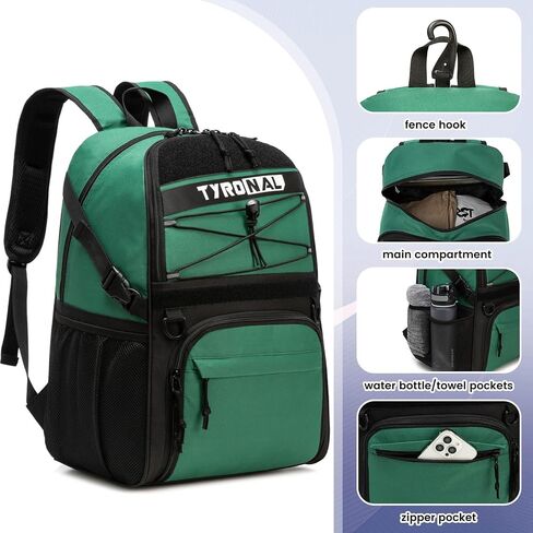 Basketball Bag Backpack with Ball Holder and Shoes Compartment,Best for Basketball, Soccer, Volleyball, Gym. (BLK) in Kuwait