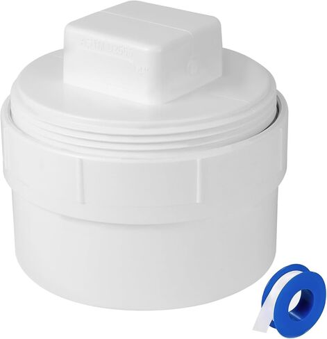 4" PVC Sewer Cleanout cap, DWV Flush Sewer Cleanout Adapter with Plug for Outdoor Garden,RV and More Drainage Piping Fitting in Kuwait