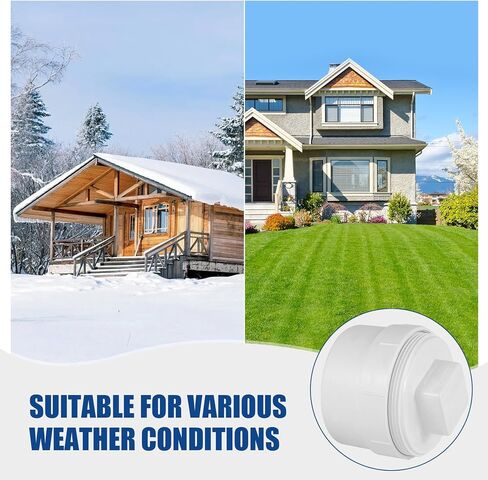 4" PVC Sewer Cleanout cap, DWV Flush Sewer Cleanout Adapter with Plug for Outdoor Garden,RV and More Drainage Piping Fitting in Kuwait